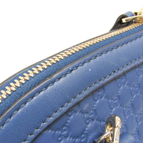 GUCCI Authentic Blue Leather Shoulder Bag - Picture 8 of 16